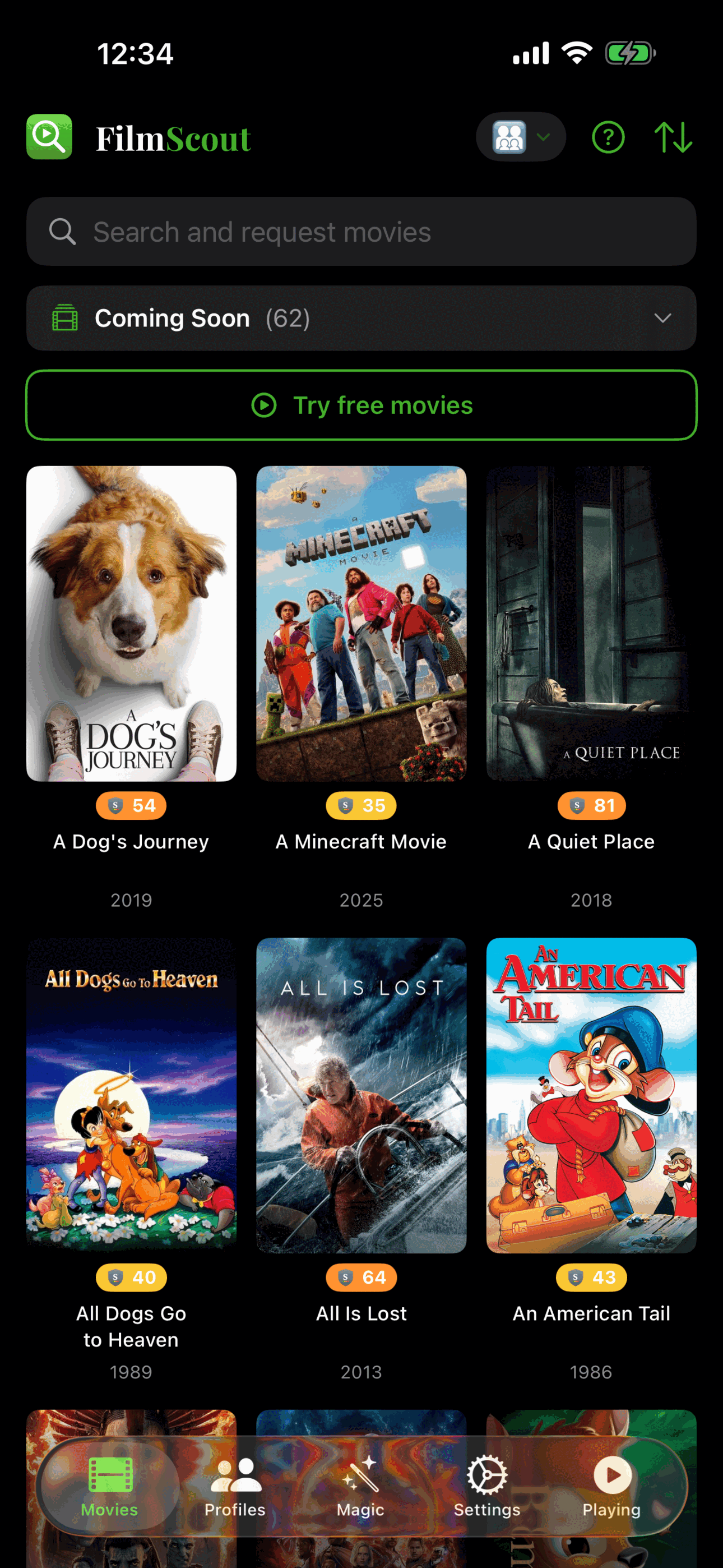 Every movie, scored and sorted